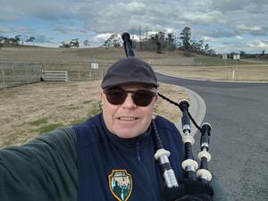 Saturday afternoon practice for Armidale Piper. A bracing breeze for a run through my competition tunes. #bagpiper #armidalensw #armidalepiper