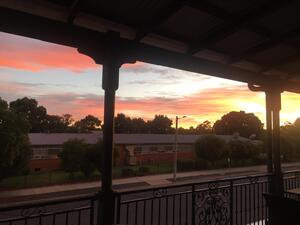 A nice sunrise at Hay this morning, it’s a great day for … The Hayland Gathering