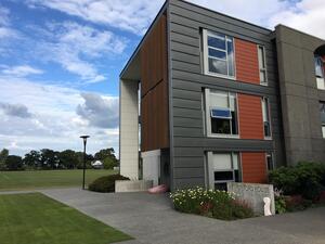 Home for the next 5 days at the RNZPBA Summer School 2023 in Christchurch. Happy bagpiping! … and drumming.